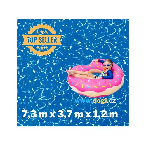 Luxusní bazénová fólie Waves pro oválný bazén 7,3 x 3,7 m