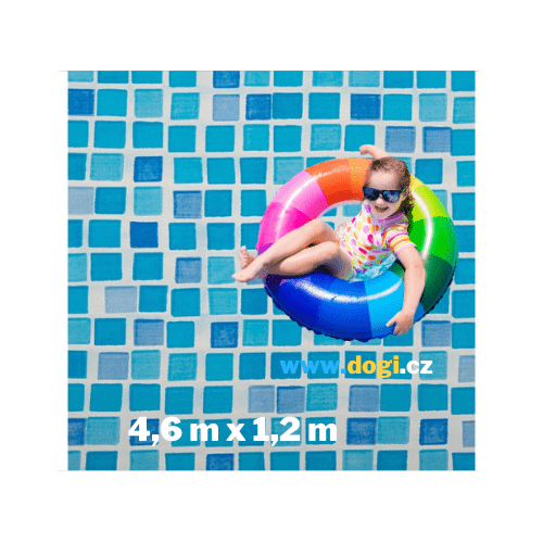Luxusní bazénová fólie Mosaic pro kruhový bazén 4,6 x 1,2 m