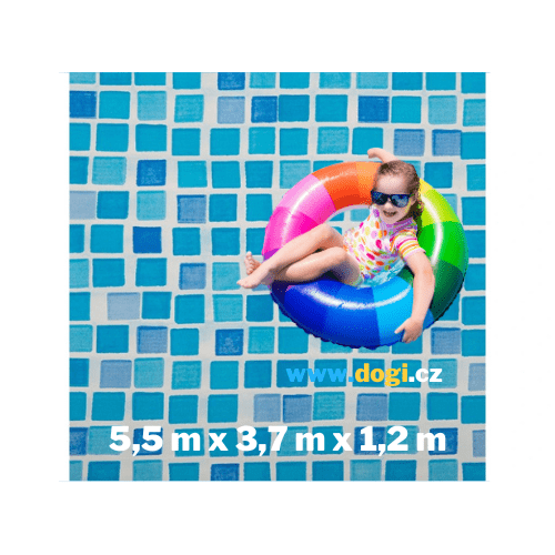 Luxusní bazénová fólie Mosaic pro oválný bazén 5,5 x 3,7 m