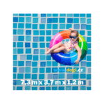 Luxusní bazénová fólie Mosaic pro oválný bazén 7,3 x 3,7 m